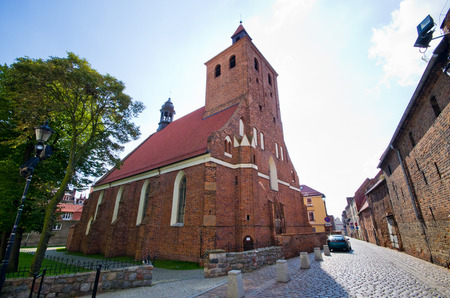 Red church in Grudziadz - Polandの写真素材