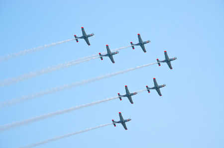 Radom, Poland - August 26, 2017: Airshow Radom. One of most famous aviation events in central...