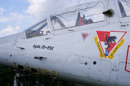 Swidnica, Poland - August 06, 2016: Iryda. It was a twin-engine, two-seat Polish military jet...