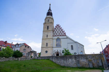 Church in Boleslawiec town - Polandの写真素材