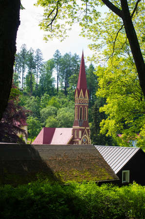 Old church in Trutnov - Czech Republicの写真素材