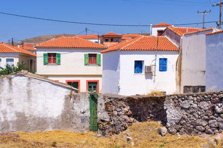 Sigri - little village on Lesbos island - Greeceの写真素材