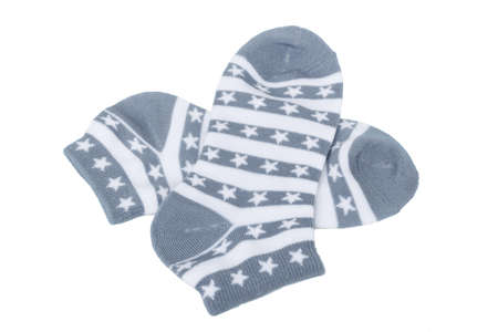 Pair of socks. Isolated on a white backgroundの写真素材