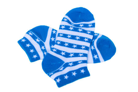 Pair of socks. Isolated on a white backgroundの写真素材