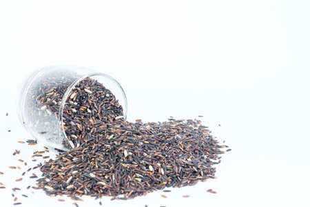 Khao Hom Nil or Black Fragrant Rice mix with Fragrant Riceの写真素材