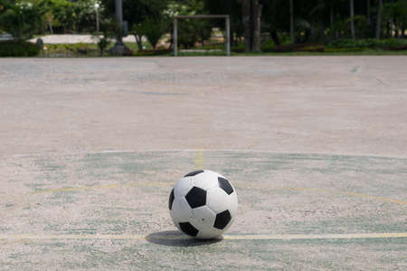 The ball on the center of fieldの写真素材
