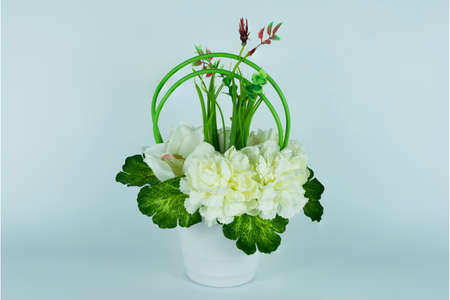 fake white flowerの写真素材