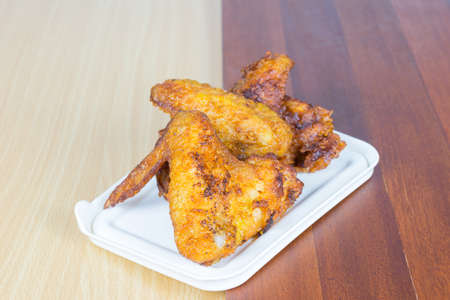 Fried chicken wingsの写真素材