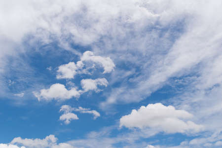 White cloud in the blue skyの写真素材
