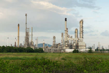Petrochemical industry power station in afternoon of Thailandのeditorial素材