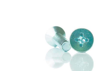 screw isolated on the white backgroundsの写真素材