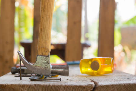 hammers a nail was withdraw with a hammer