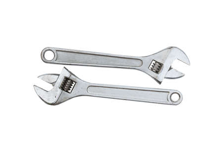 Two Spanner of Wrench isolated on white background