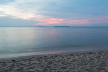 sunset at beach in Thailandの写真素材