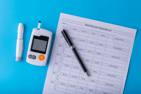 National American diabetic awareness on blue