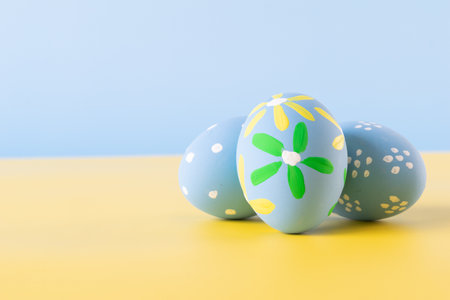 Easter eggs many color for easter backgroundの写真素材