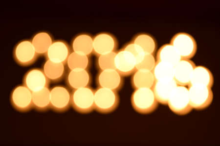 Burning candles in the form of numbers in 2016.
