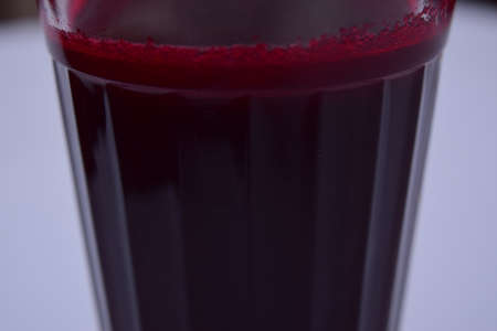 The red juice in the glass.の写真素材