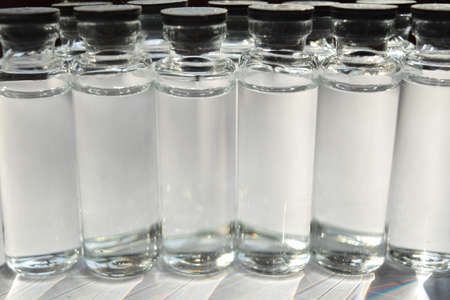 Ampoules with clear solution.