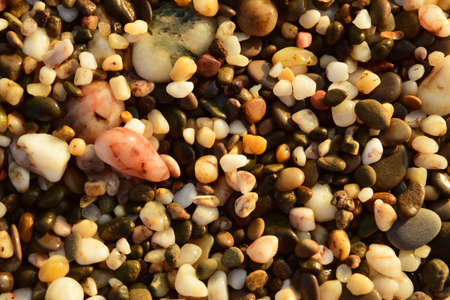 Stones of different sizes and colors.
