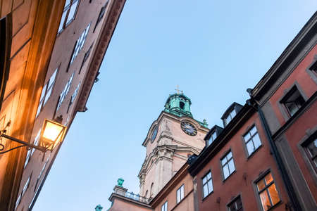 buildings in old town stockholmの写真素材