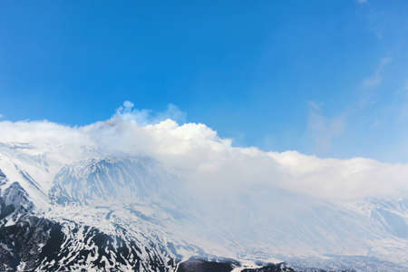 clouds above mount etnaの写真素材