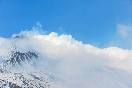 clouds above mount etnaの写真素材
