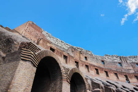 Old ruins of Colosseum in Romeの写真素材