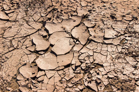crack on soil in sahara desert
