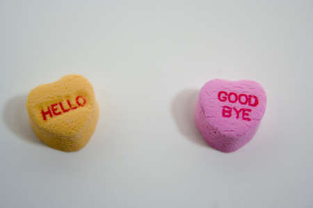 Valentine hearts with various sentimentsの写真素材