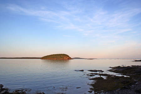 Beaches and rocks along Maine's rocky coastlineの写真素材