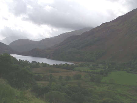 lake in snowdonia national park.の写真素材