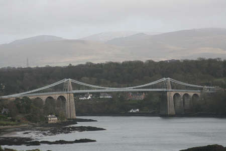 THOMAS TELFORD'S MENAI BRIDGE. の写真素材