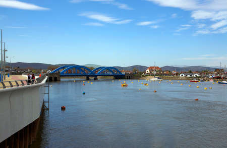 Foryd blue bridge Rhyl の写真素材