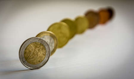 Euro coinsの写真素材