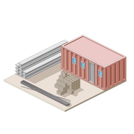 Isometrical construction iconのイラスト素材