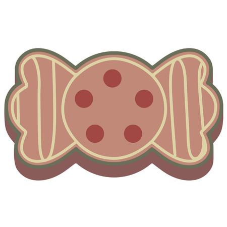 christmas gingerbread theme candy iconのイラスト素材