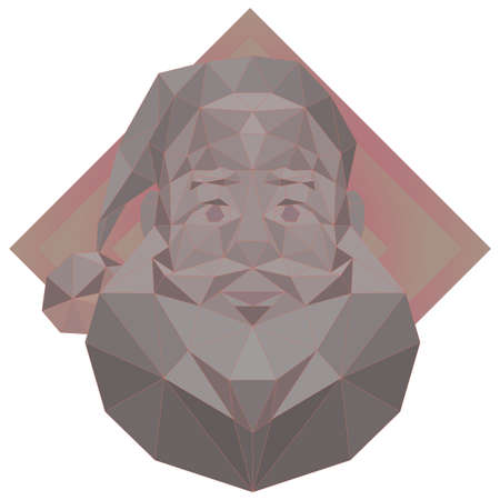 christmas  3d style santa iconのイラスト素材