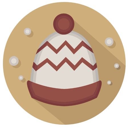 christmas vintage winter hat iconのイラスト素材