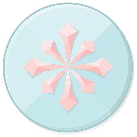 christmas jewel style snow flake iconのイラスト素材
