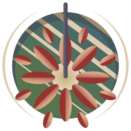Japanese Traditional New Year items Iconのイラスト素材