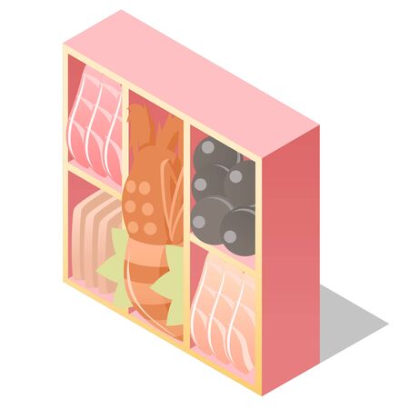 Isometric New Year Bentoのイラスト素材