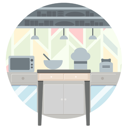 modern kitchen iconのイラスト素材