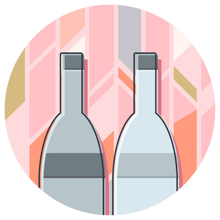 kitchen item in abstract background iconのイラスト素材