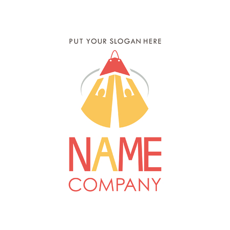 shopping company logoのイラスト素材