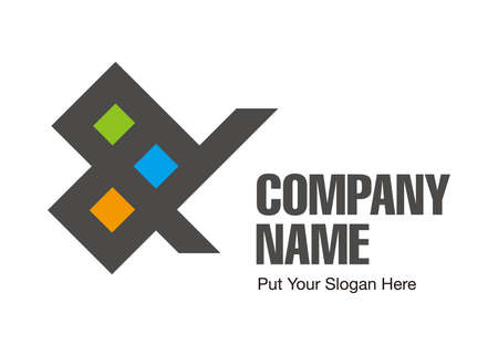 Corporate logo design ideas. Trust and development. Leap. Logo design template element. Vectorのイラスト素材