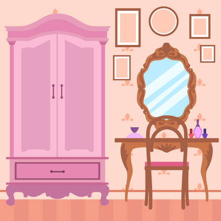 Vintage Interior vector illustrationのイラスト素材