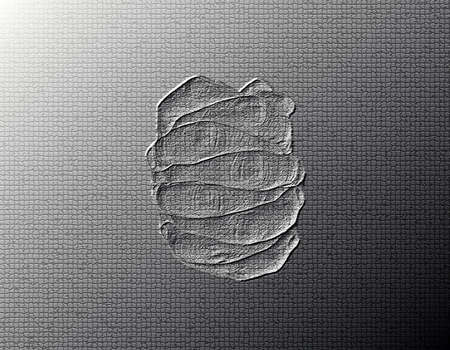 Clinched Hands (Top View) - Silver / Metalic hand gesture artwork.