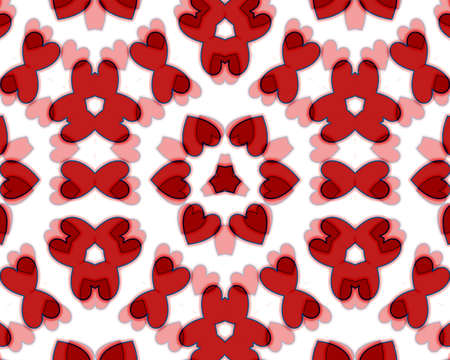 Special pattern Background Red Hearts motifの写真素材