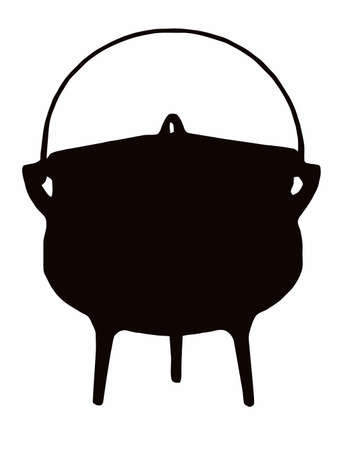 African Cooking Pot - Tri (three legged) potのイラスト素材